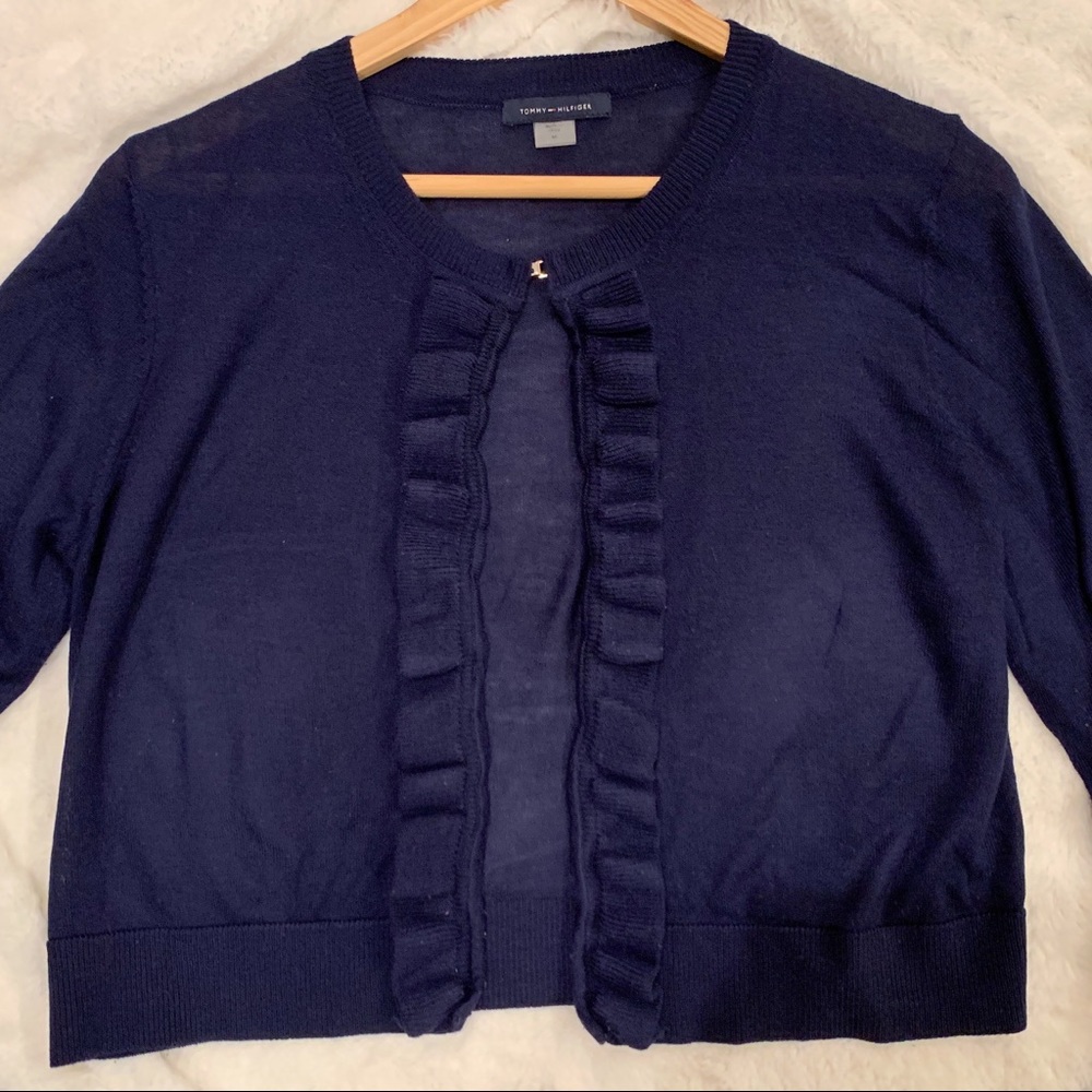 Tommy Hilfiger Ruffle Cardigan Size M
